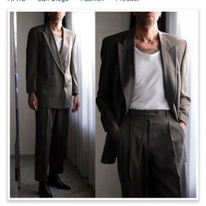 Vintage 90s Donna Karan New York Gold Label Blazer Made in Italy Wool Size 44R